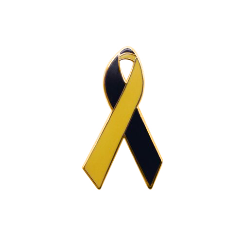 Black and Gold Awareness Ribbons | Lapel Pins