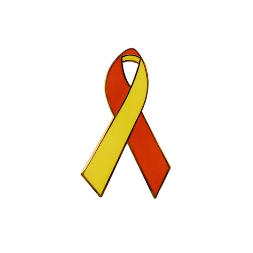 Orange and Yellow Awareness Ribbons | Lapel Pins