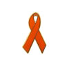 Orange Awareness Ribbon with Stone Pin | Orange | Animal Pins by PinMart