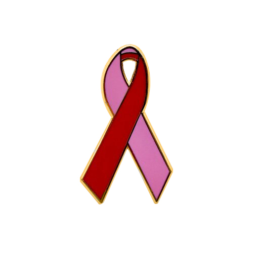 Pink and Red Awareness Ribbons | Lapel Pins