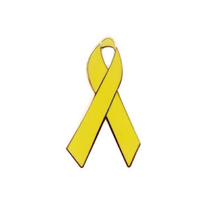 Yellow Fabric Awareness Ribbons - 250 ribbons / bag