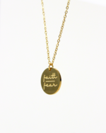 faith over fear necklace gold