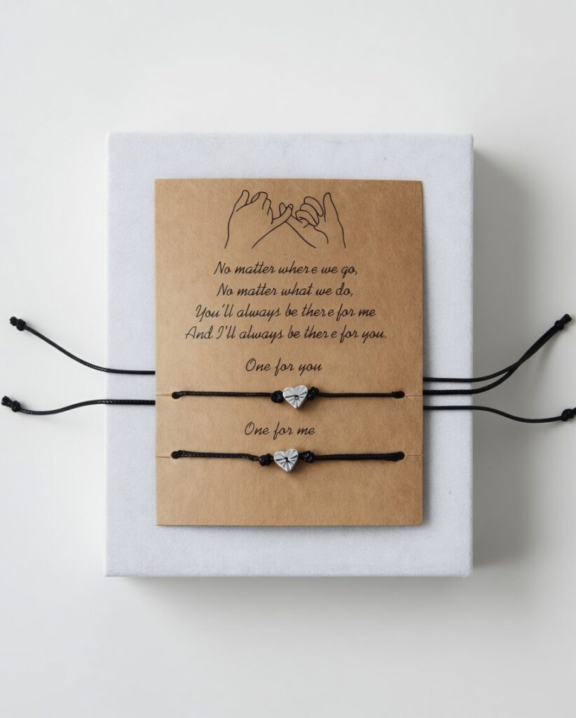 Jewelry - String Thread Bracelet with Charm - Black - Unisex8
