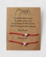 Jewelry - String Thread Bracelet with Charm - Red - Unisex - Image 4