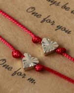 Jewelry - String Thread Bracelet with Charm - Red - Unisex - Image 3