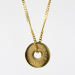 always in my heart necklace in gold for survivors and loved ones