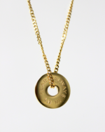 always in my heart necklace in gold for survivors and loved ones