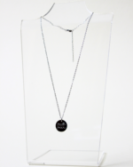 faith over fear survivor necklace silver long